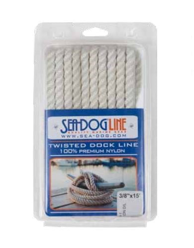 SEA DOG All Lines Are Medium Lay Dock Line 301110020WH-1 - Twisted Nylon