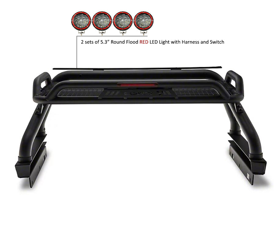 Black Horse Atrb8BK-PLFR Truck Bed Bar
