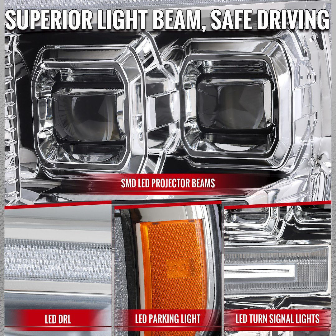 Spec-D Tunin 2LHE-F15021L-SQ-RS Headlight Assembly - White
