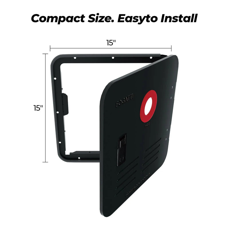 FOGATTI Water Heater Access Door: Fogatti FSBDA1515 Black Water Heater Access Door 15 x 15