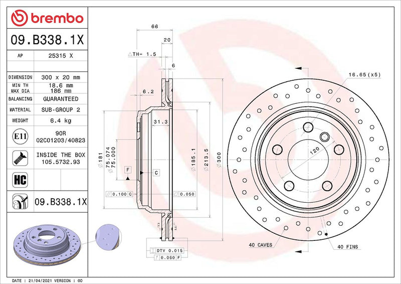 Brembo 09B3381XC02