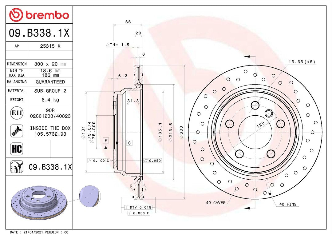 Brembo 09B3381XC02