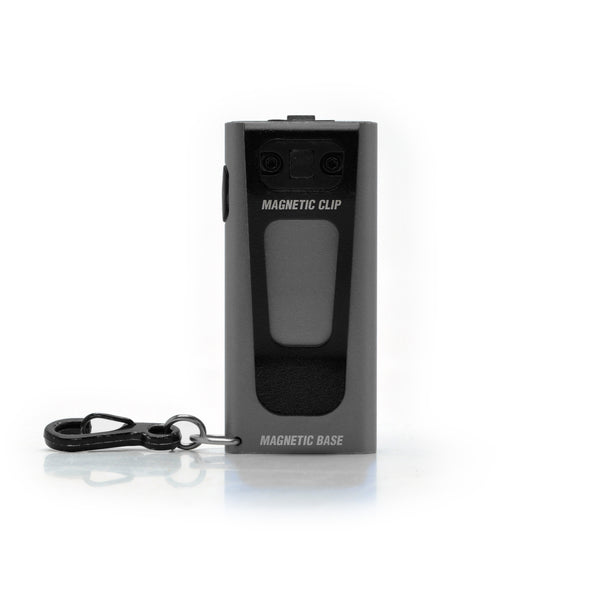 STKR Concept Removable Low-Profile Pocket Clip Flashlight 14265 - Gray Slim Jimmy Keychain Flashlight-Gray