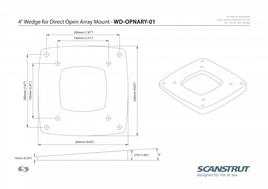 Scanstrut WD-Opnary-01 Radar Antenna Mount