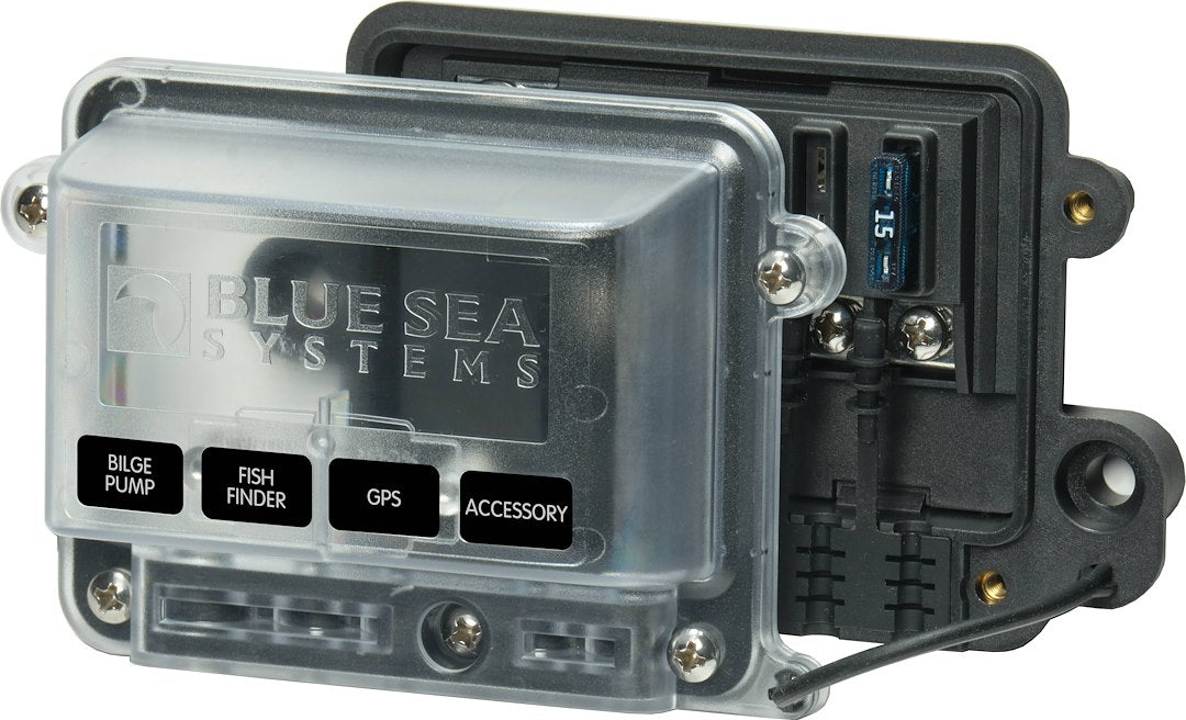 Blue SEA No Supplier Warranty Fuse Block 5056-BSS - Stblade H2O 4Circ