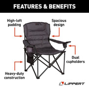 Lippert Comp No Supplier Warranty Camping Chair 2022114828 - Campfire Mega Padded Quad