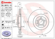 Brembo Components Not Hazardous To Health Brake Rotor 09A81511C02 - Disc