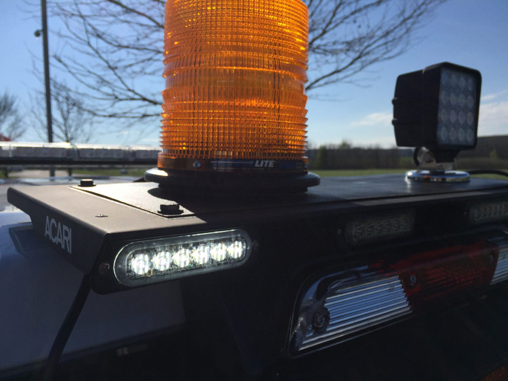 Acari Fleet Made In USA Warning Light Mount RTM-301-LP-Ford - 34 Low Profile Drill Free Mounting