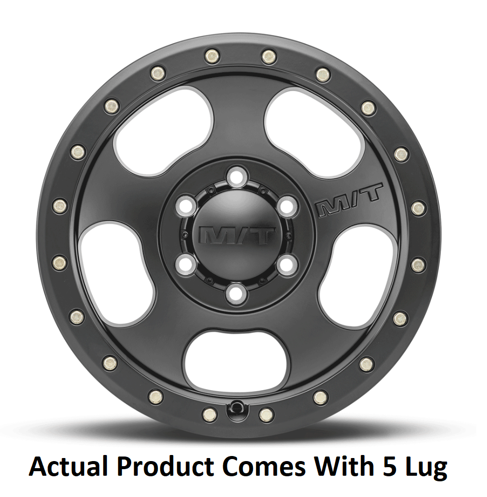 M.T. Wheel Modern Low Profile Cap Design 274561 - Black 18X9 5X5 4.53 MT Canyon Pro