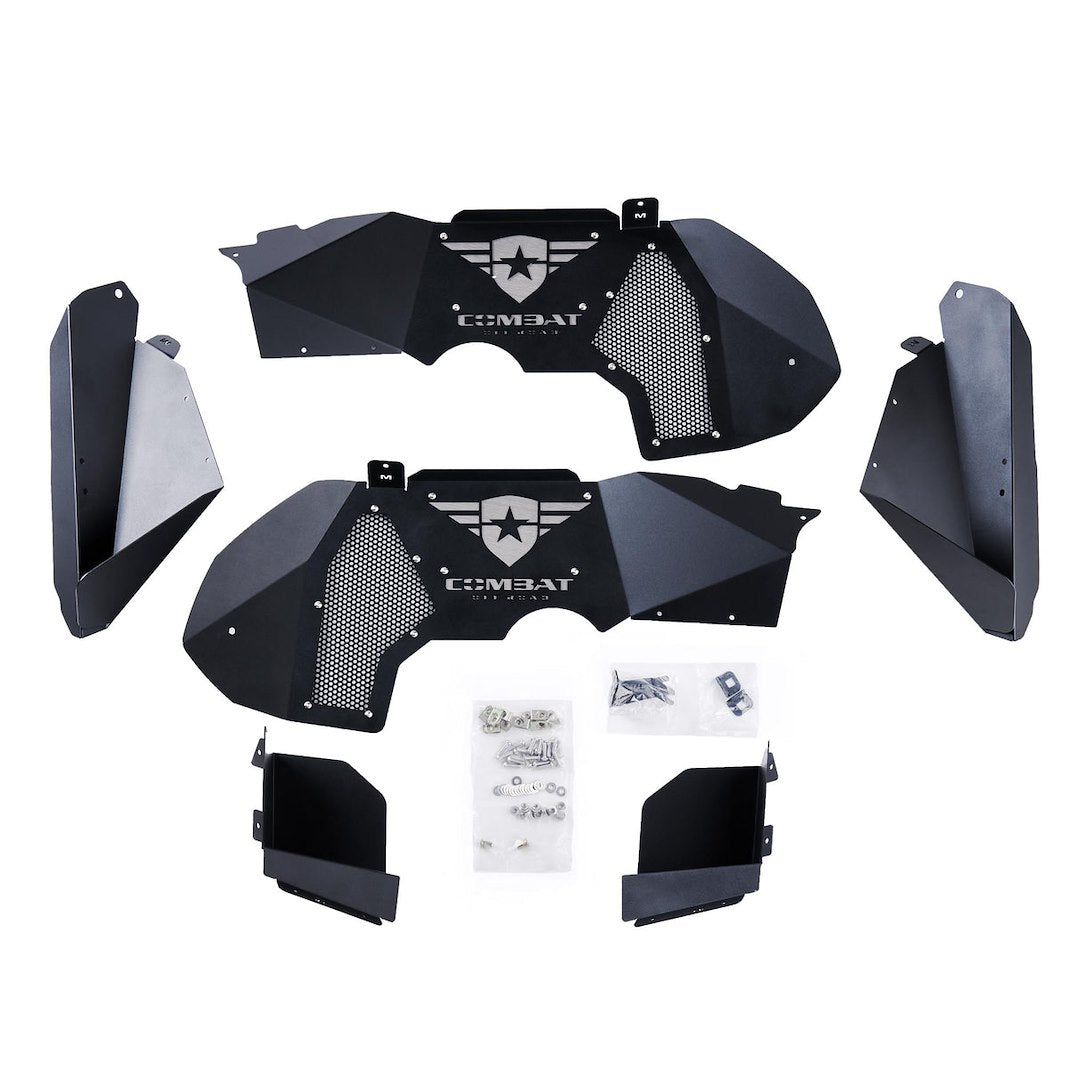 Combat Offrd Limited Lifetime Warranty Fender Well Liner 25-1066 - Jeep JL JLU Battle Ready Aluminum