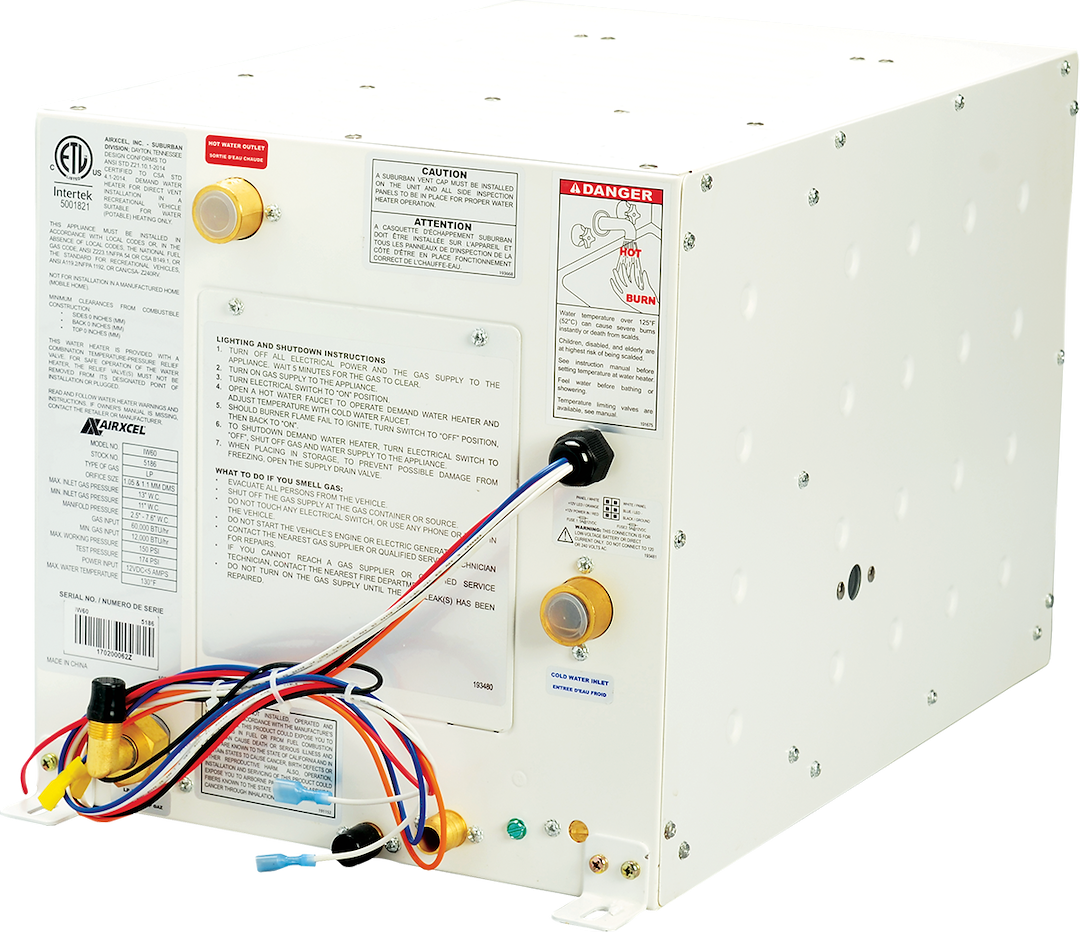 Suburban MFG Replaceable Anode Rod Water Heater 5280A - IW60RL RV Demand Wtr