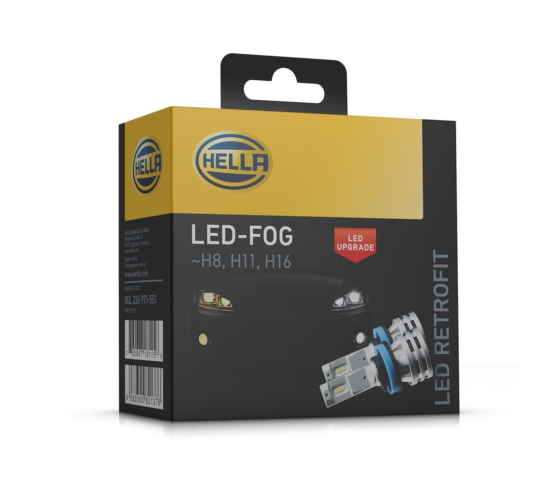 Hella Build-In Fan For Heat Reduction Driving/ Fog Light Bulb 226971551 - Led H11 H8 H16 12 24V 24W