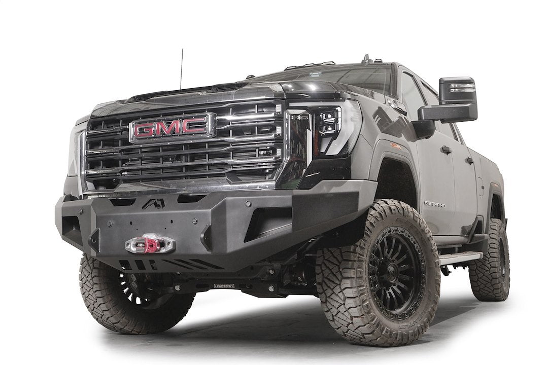 FAB Fours Winch Base Front Bumper GM24-A6251-1 - 2024 Gmc HD Premum Sensor Bum