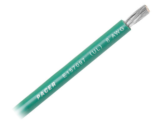 Pacer No Supplier Warranty Primary Wire WUL8GN-100 - Awg UL GN TC 100FT RL