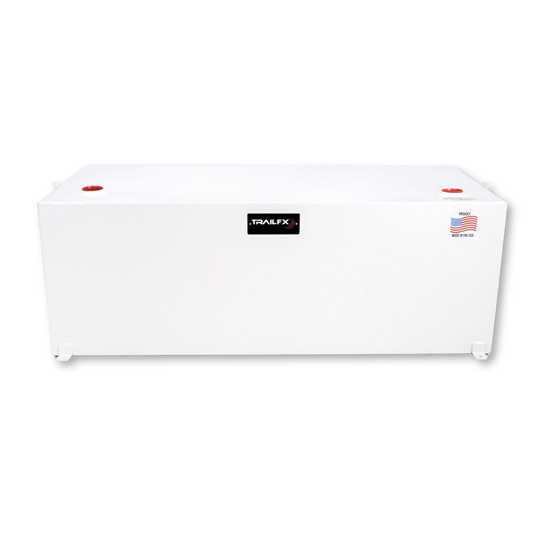 Trailfx Made In The USA Liquid Transfer Tank 21098SW - White 98 Gal Steel Rectangle