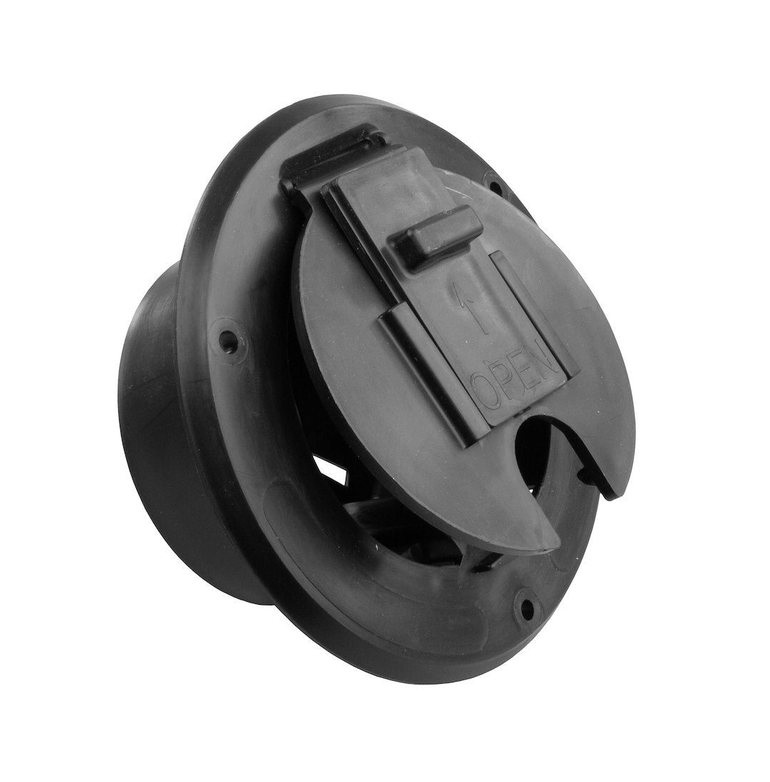 JR Products Easy To Install Electrical Cord Hatch S-23-12-A - Black Round Cable 30 Amp