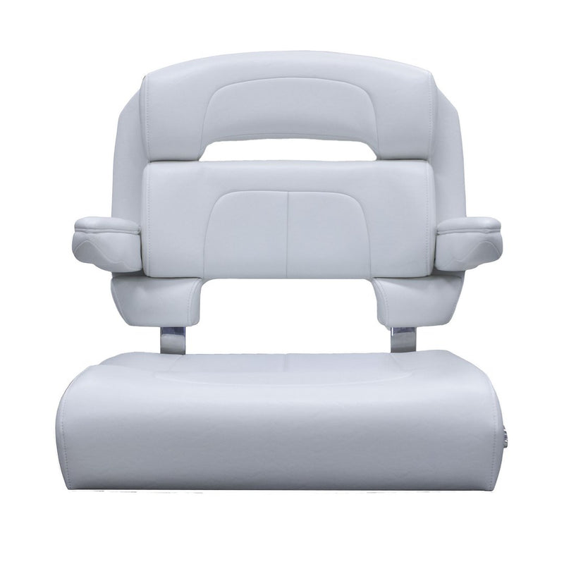 Taco Metals Premium Quality Vinyl Fabrics Boat Seat HA1-25WHA-7-0000-0-0 - White Helm 25 Capri Deluxe