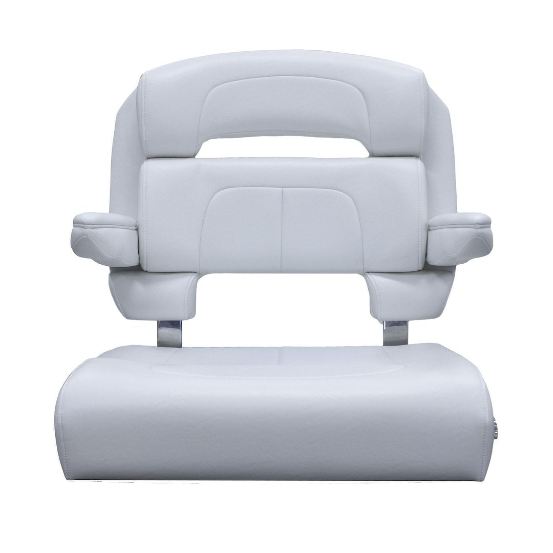 Taco Metals Premium Quality Vinyl Fabrics Boat Seat HA1-25WHA-7-0000-0-0 - White Helm 25 Capri Deluxe