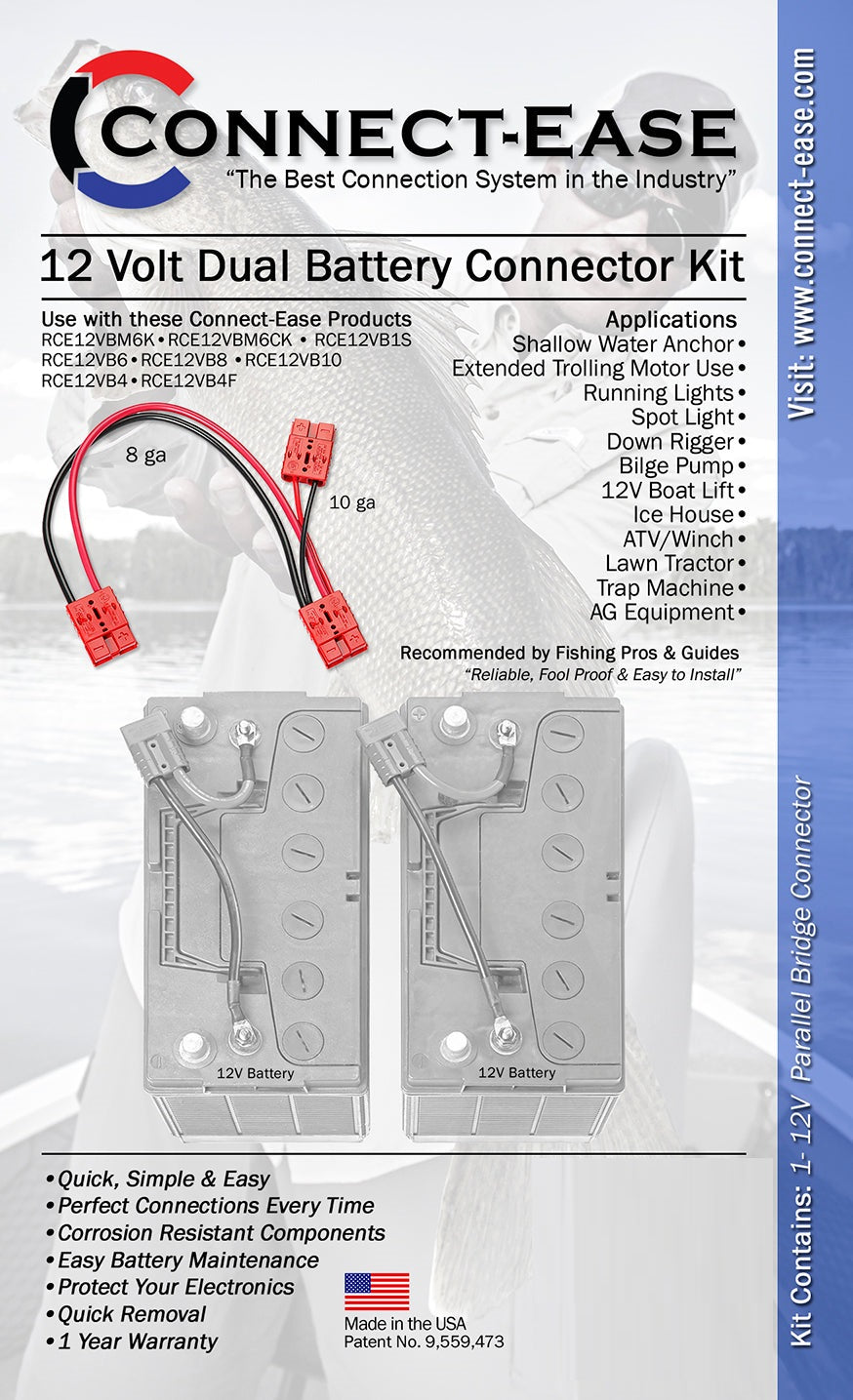 Connect Ease Corrosion Resistant Components Battery Connection Harness RCE12VBP - 12 Volt Parallel