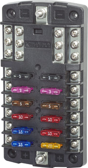 Blue SEA No Supplier Warranty Fuse Block 5031-BSS - Stblade 12Circ GND