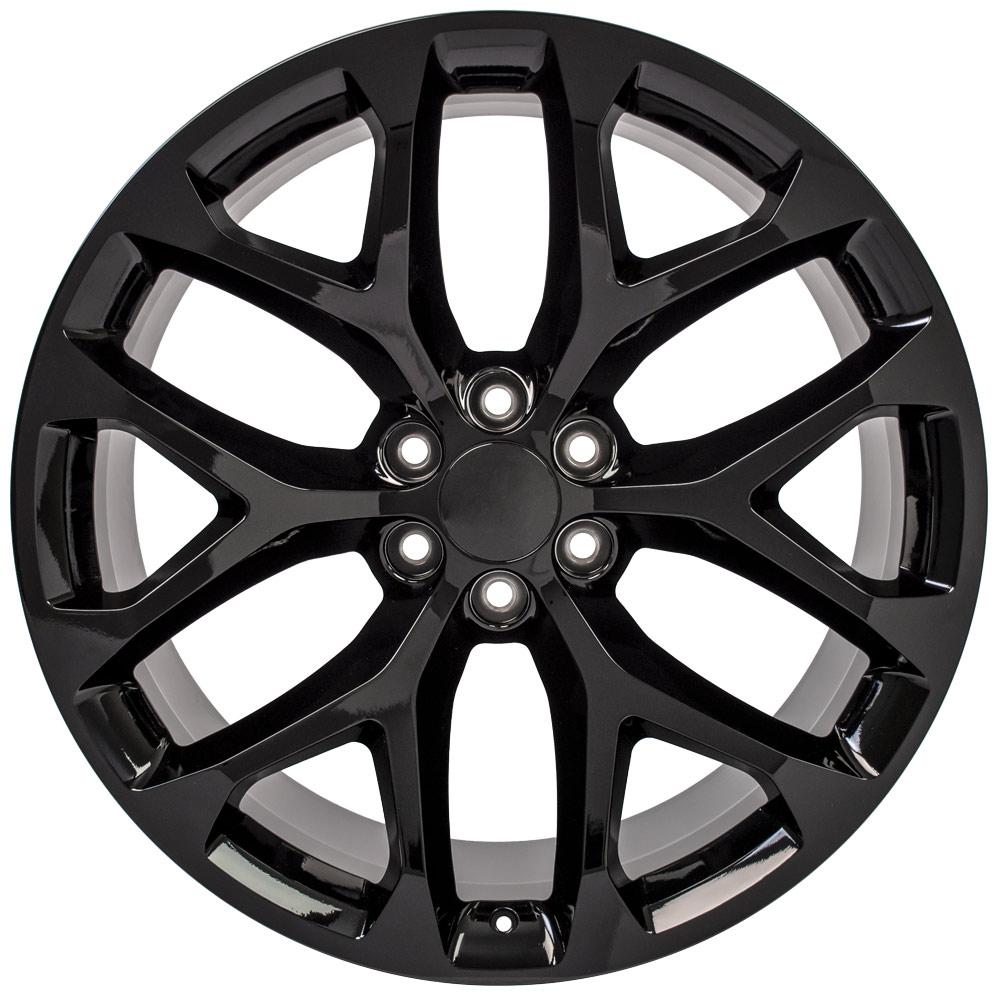 OE Wheels With Center Cap CV98B-24100-6550-24B - Silver 24 Replica Fits Chevy