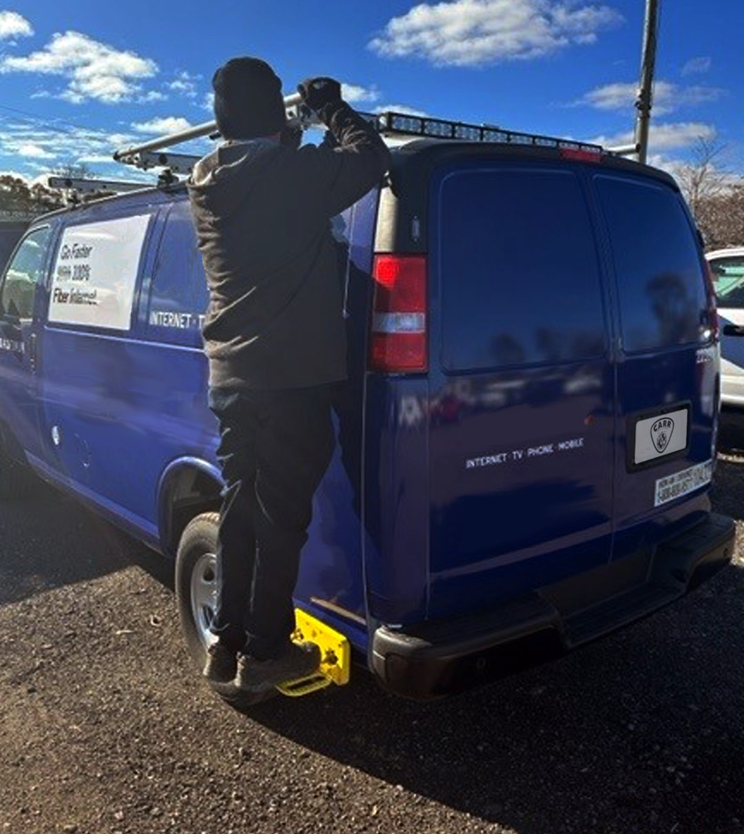 Carr Fleet Approved Van Access Step 195001 - HD Mega Ladder Rack XP3 Blac