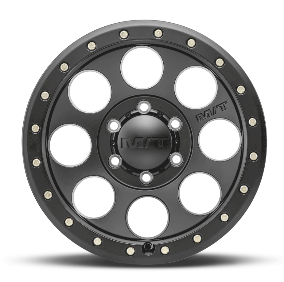 M.T. Wheel Modern Low Profile Cap Design 274608 - Black 18X9 6X135 MT Classic Pro