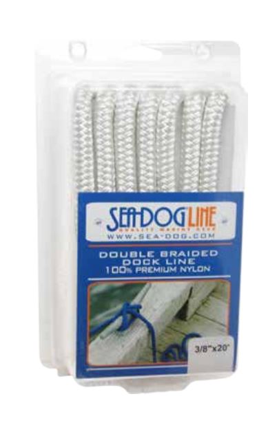 SEA DOG No Supplier Warranty Dock Line 302110020WH-1 - Double Braided Nylon