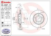 Brembo Components Not Hazardous To Health Brake Rotor 09A59711C02 - Disc