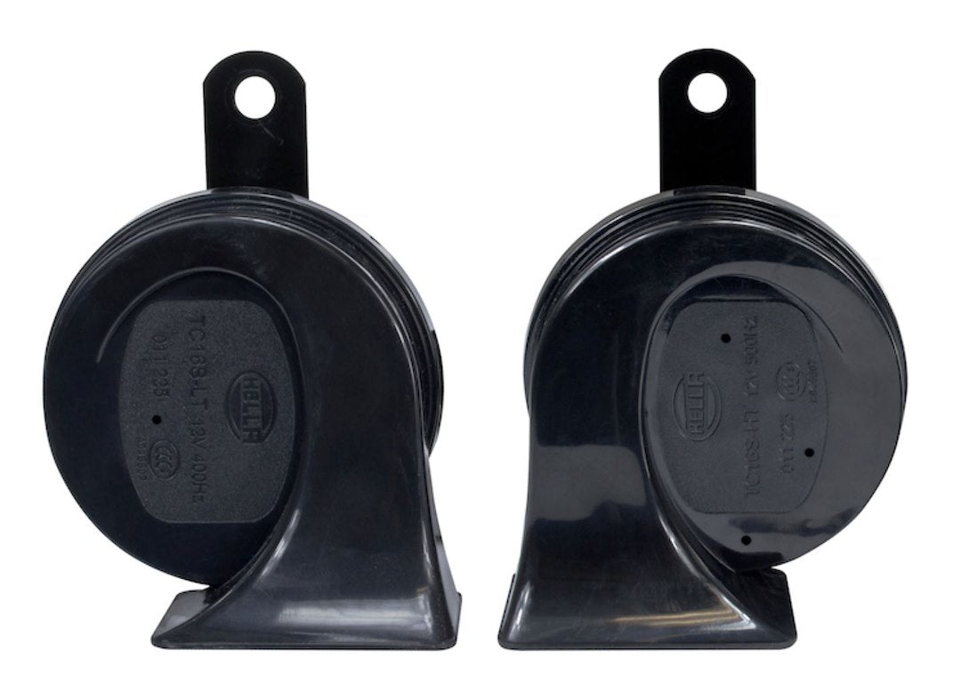 Hella Maintenance Free Design Horn 011225831 - Black Kit BX Trumpet