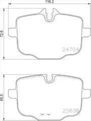 Hella 355024921 Premium quality brake pads - Pad Set Disc