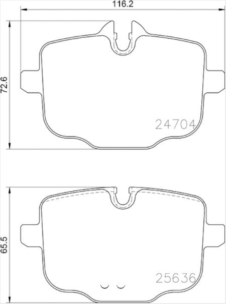 Hella 355024921 Premium quality brake pads - Pad Set Disc