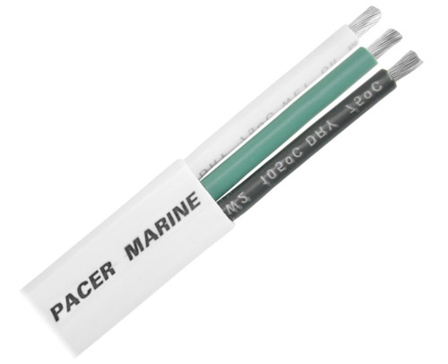 Pacer Color Coded Conductors Triplex Wire W16/3-100 - 16 UL Boat Cbl AC Wgb WJ 100FT RL