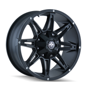 Wheel Group With Mayhem Logo Center Cap 8090-2937MB11 - Black Rampage 8090 20X9 6135 6139
