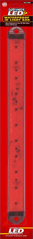 Optronics Limited Lifetime LED Warranty Light Bar MCL70RS - Red Ultra Thin ID