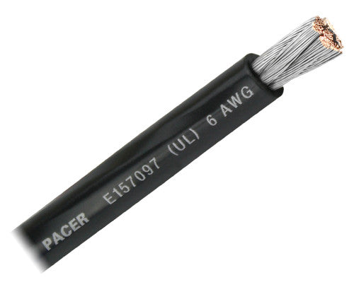 Pacer No Supplier Warranty Battery Cable WUL6BK-100 - Awg UL BK TC Wire 100FT RL