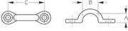 SEA DOG Made In USA Tie Down Anchor 081242-1 - Chrome Zinc Pad Eye