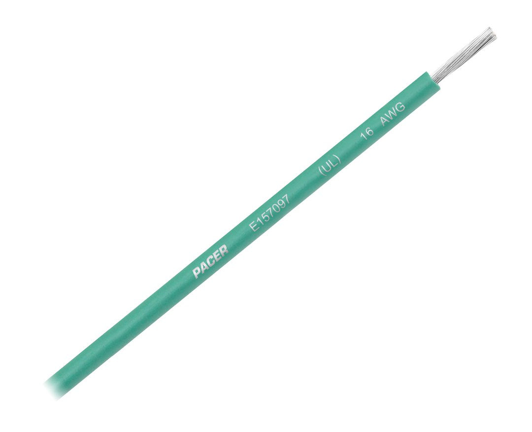 Pacer No Supplier Warranty Primary Wire WUL16GN-100 - 16 Awg UL GN TC 100FT RL