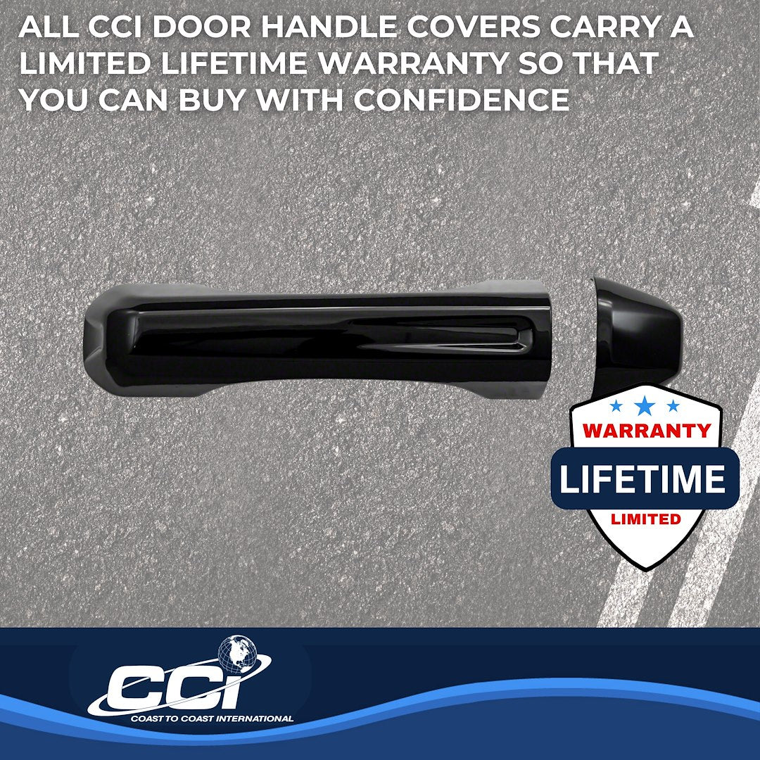 Coast2Coast Limited Lifetime Warranty Exterior Door Handle Cover Ccidh68580BBK - DH-TGH 18-25 Wrangler 4D GL BK