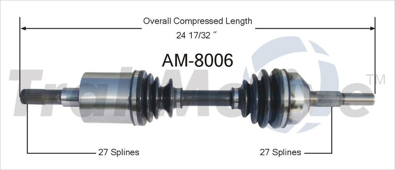 Trakmotive AM-8006 - New CV Axle