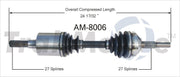 Trakmotive AM-8006 - New CV Axle