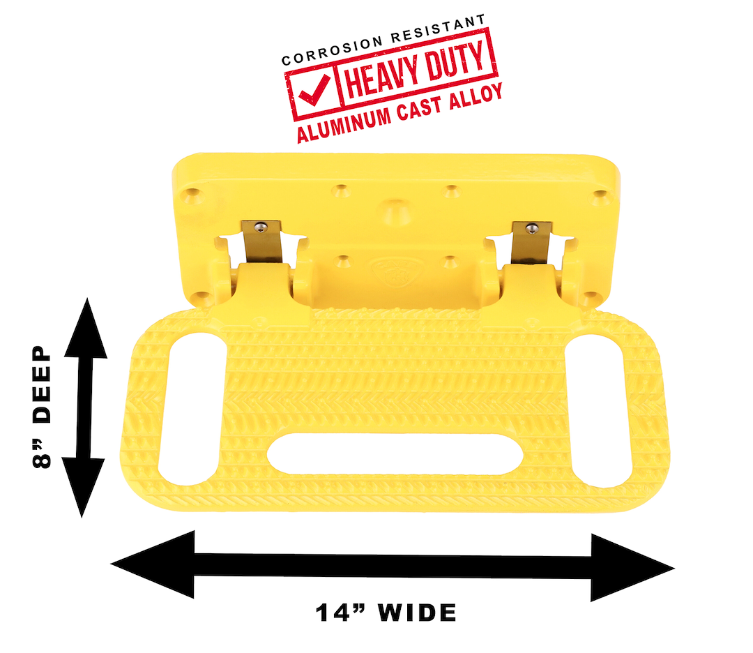 Carr Simple To Install And Use Truck Step 193017 - Yellow Hoop XP7 Pwd Coat Pair