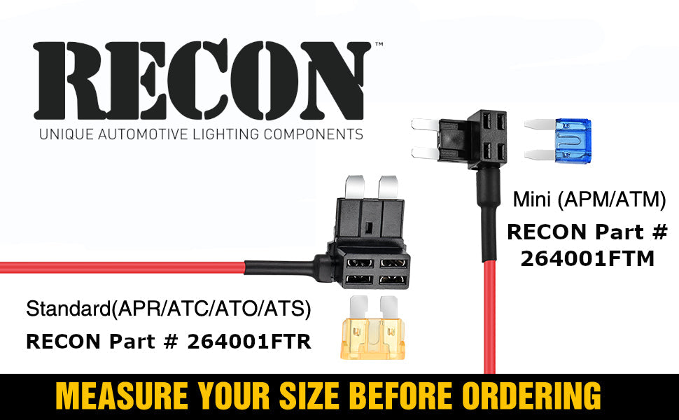 Recon Access Limited Lifetime Warranty Fuse Block Tap 264001FTR - Box Quick 5AMP 30AM
