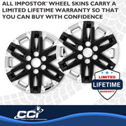 Coast2Coast Limited Lifetime Warranty Wheel Skin IMP505XB - Chrome Black Imp 22-25 Tundra GL 18
