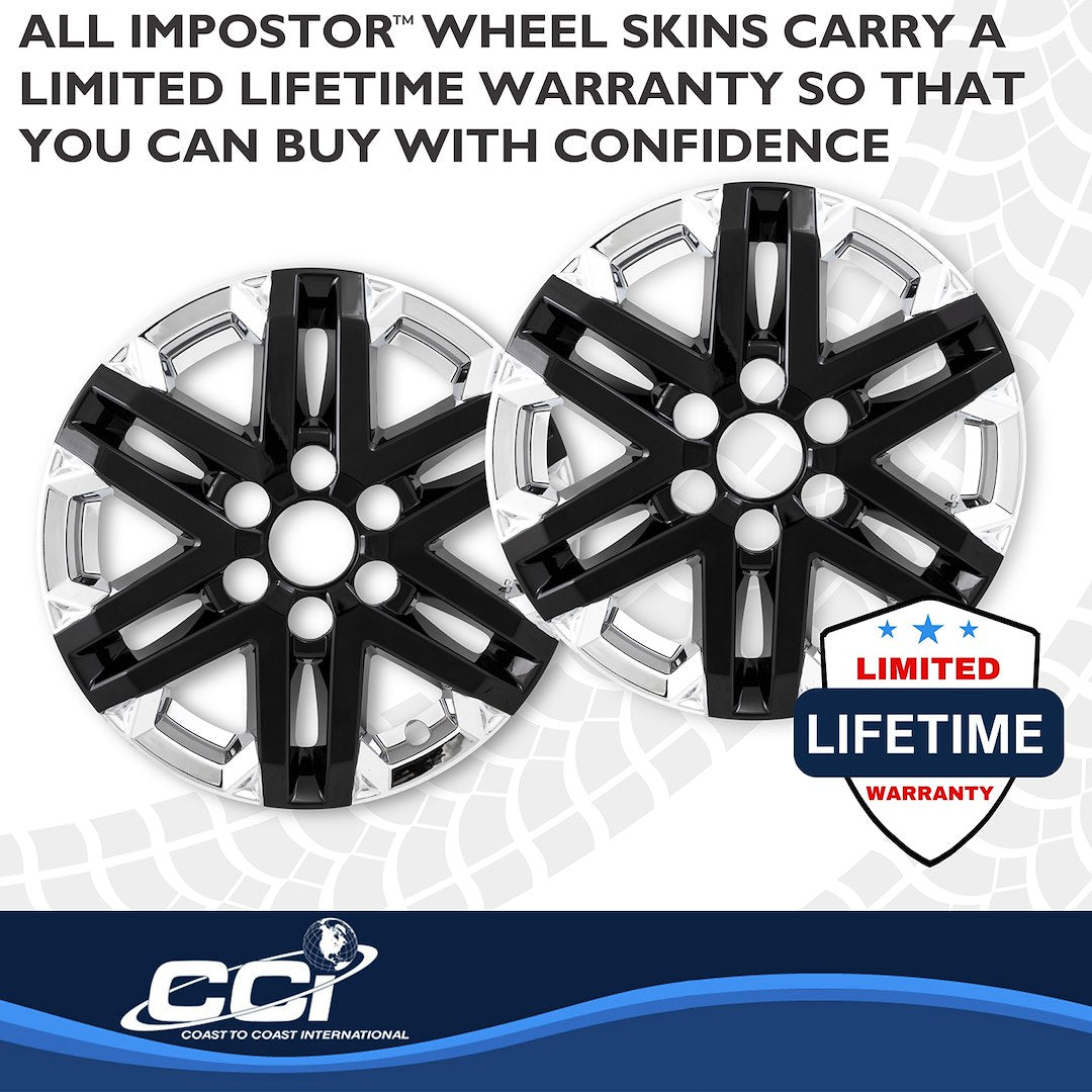 Coast2Coast Limited Lifetime Warranty Wheel Skin IMP505XB - Chrome Black Imp 22-25 Tundra GL 18