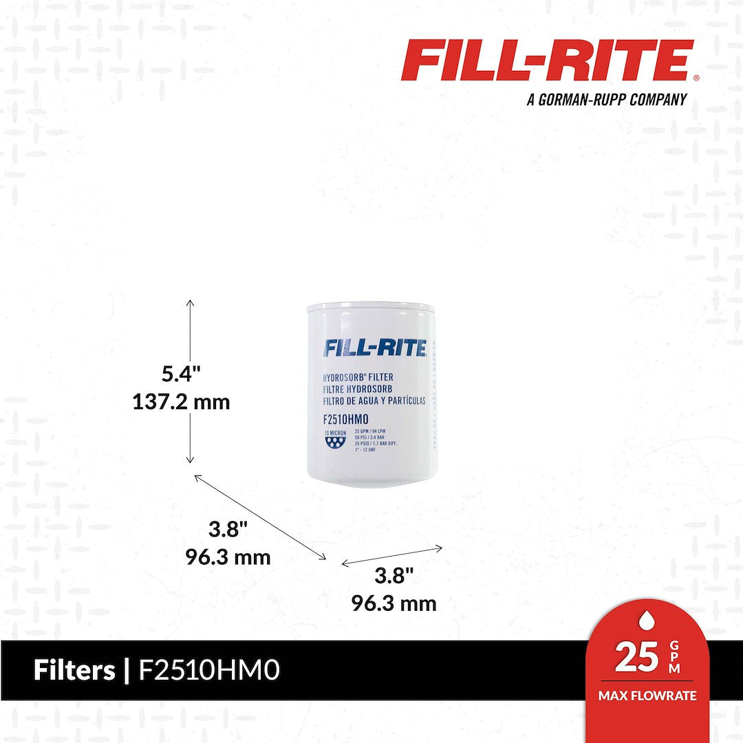 Fill Rite F2510HM0 Liquid Transfer Tank Pump Filter