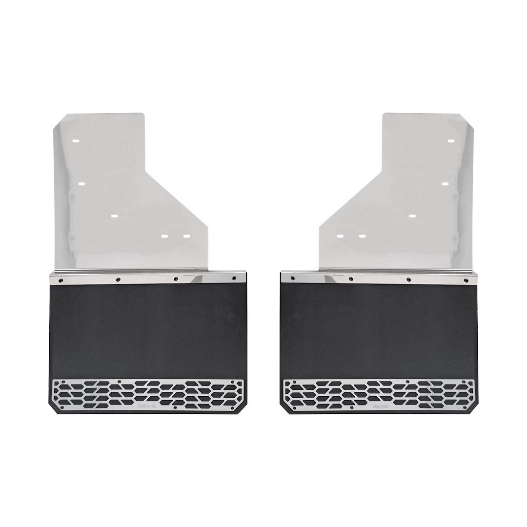 Putco Features New Hex Shield™ Pattern Mud Flap 78385 - Skins Polished Stainless Stee