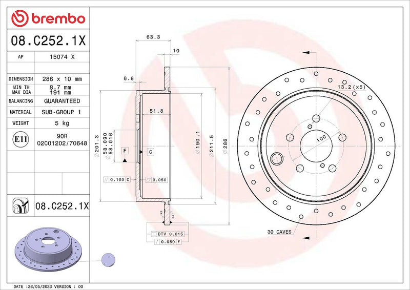 Brembo 08C2521XC02