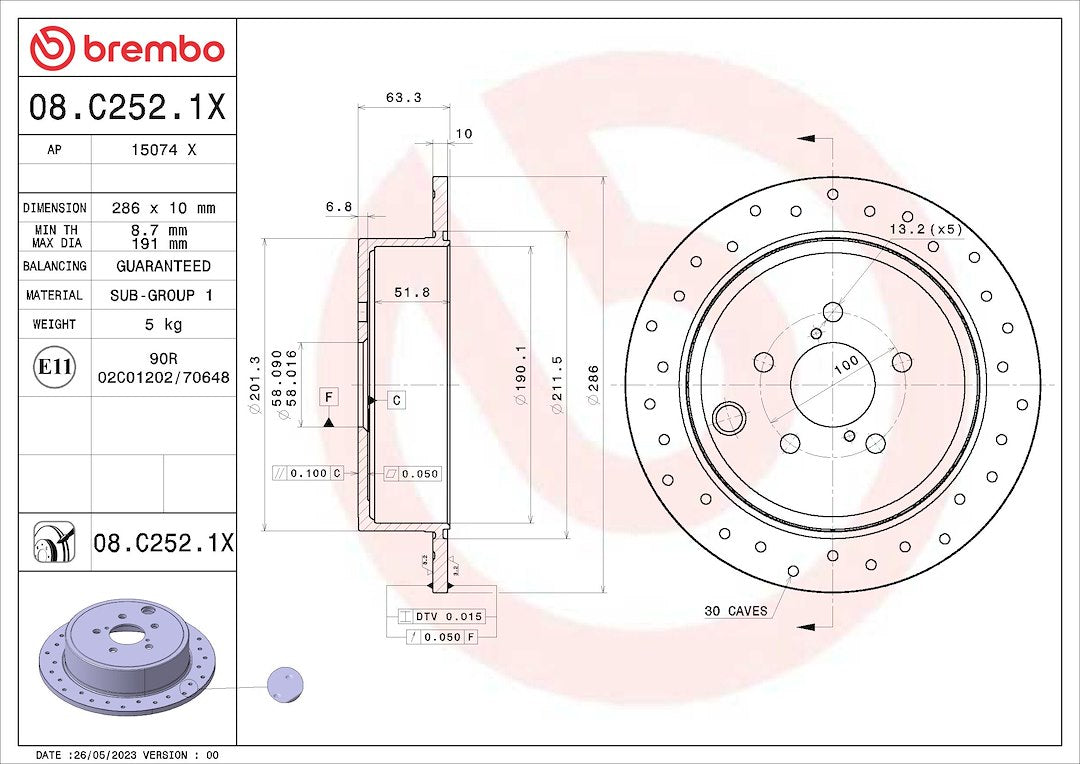 Brembo 08C2521XC02