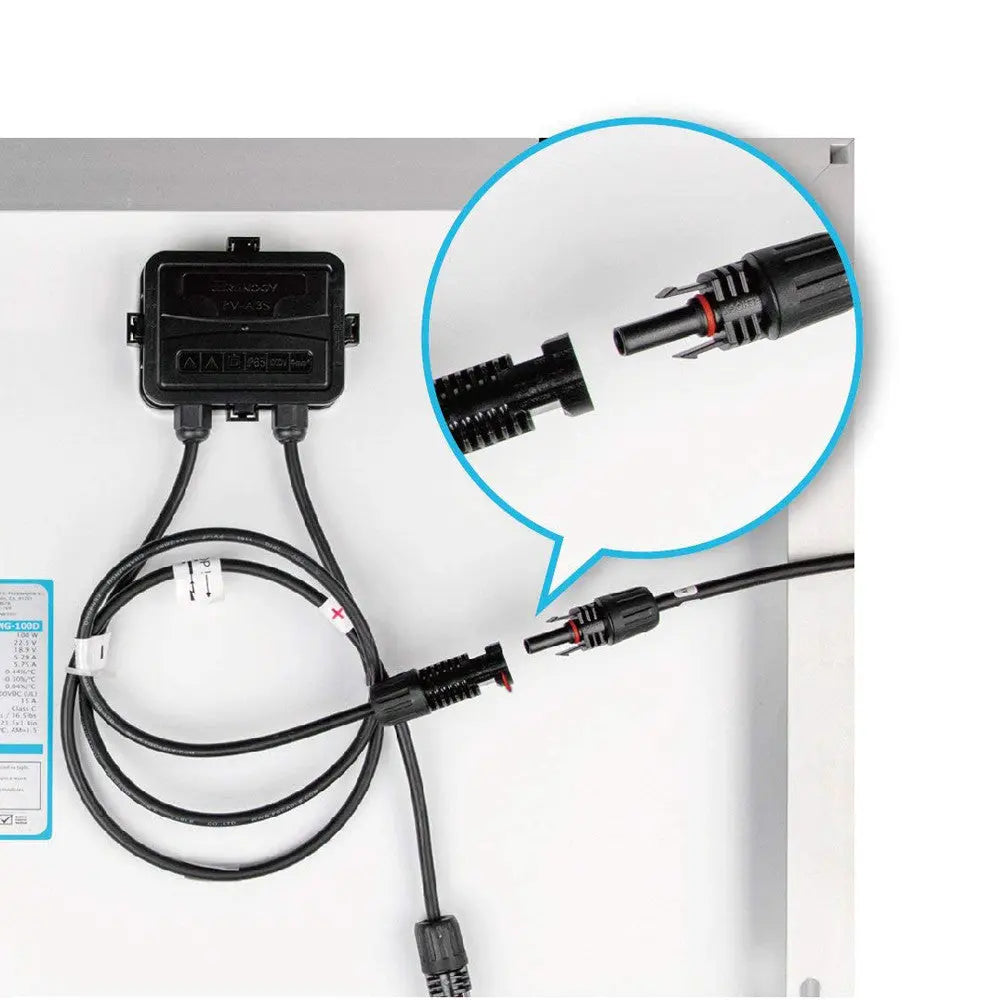 Renogy Weatherproof Insulated Wiring Solar Panel Cable RNG-AK-10FT-10-G1-US - 10FT 10AWG Adaptor Kit